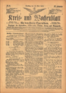 Kreis- und Wochenblatt für den Kreis Czarnikau: Anzeiger für Czarnikau, Schönlanke, Filehne, Kreuz, und Umgegend. 1899.05.16 Jg.47 Nr56