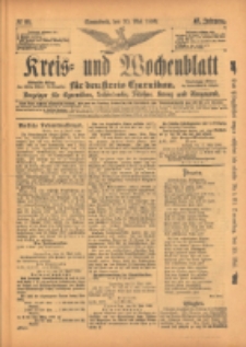 Kreis- und Wochenblatt für den Kreis Czarnikau: Anzeiger für Czarnikau, Schönlanke, Filehne, Kreuz, und Umgegend. 1899.05.20 Jg.47 Nr58