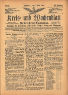 Kreis- und Wochenblatt für den Kreis Czarnikau: Anzeiger für Czarnikau, Schönlanke, Filehne, Kreuz, und Umgegend. 1899.05.25 Jg.47 Nr59