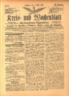 Kreis- und Wochenblatt für den Kreis Czarnikau: Anzeiger für Czarnikau, Schönlanke, Filehne, Kreuz, und Umgegend. 1899.05.30 Jg.47 Nr61