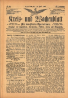 Kreis- und Wochenblatt für den Kreis Czarnikau: Anzeiger für Czarnikau, Schönlanke, Filehne, Kreuz, und Umgegend. 1899.06.10 Jg.47 Nr66