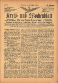 Kreis- und Wochenblatt für den Kreis Czarnikau: Anzeiger für Czarnikau, Schönlanke, Filehne, Kreuz, und Umgegend. 1899.06.13 Jg.47 Nr67