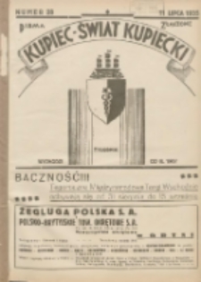Kupiec-Świat Kupiecki; pisma złączone; oficjalny organ kupiectwa Polski Zachodniej 1935.07.11 R.29 Nr28