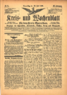 Kreis- und Wochenblatt für den Kreis Czarnikau: Anzeiger für Czarnikau, Schönlanke, Filehne, Kreuz, und Umgegend. 1899.06.22 Jg.47 Nr71