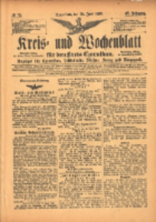 Kreis- und Wochenblatt für den Kreis Czarnikau: Anzeiger für Czarnikau, Schönlanke, Filehne, Kreuz, und Umgegend. 1899.06.24 Jg.47 Nr72