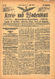 Kreis- und Wochenblatt für den Kreis Czarnikau: Anzeiger für Czarnikau, Schönlanke, Filehne, Kreuz, und Umgegend. 1899.07.01 Jg.47 Nr75