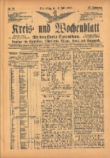 Kreis- und Wochenblatt für den Kreis Czarnikau: Anzeiger für Czarnikau, Schönlanke, Filehne, Kreuz, und Umgegend. 1899.07.06 Jg.47 Nr77