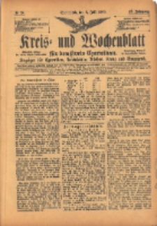 Kreis- und Wochenblatt für den Kreis Czarnikau: Anzeiger für Czarnikau, Schönlanke, Filehne, Kreuz, und Umgegend. 1899.07.08 Jg.47 Nr78