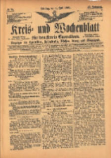 Kreis- und Wochenblatt für den Kreis Czarnikau: Anzeiger für Czarnikau, Schönlanke, Filehne, Kreuz, und Umgegend. 1899.07.04 Jg.47 Nr76