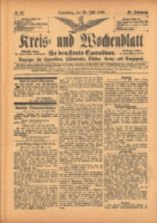 Kreis- und Wochenblatt für den Kreis Czarnikau: Anzeiger für Czarnikau, Schönlanke, Filehne, Kreuz, und Umgegend. 1899.07.20 Jg.47 Nr83