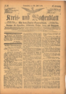 Kreis- und Wochenblatt für den Kreis Czarnikau: Anzeiger für Czarnikau, Schönlanke, Filehne, Kreuz, und Umgegend. 1899.07.22 Jg.47 Nr84