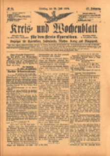 Kreis- und Wochenblatt für den Kreis Czarnikau: Anzeiger für Czarnikau, Schönlanke, Filehne, Kreuz, und Umgegend. 1899.07.25 Jg.47 Nr85