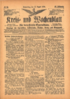 Kreis- und Wochenblatt für den Kreis Czarnikau: Anzeiger für Czarnikau, Schönlanke, Filehne, Kreuz, und Umgegend. 1899.08.17 Jg.47 Nr95