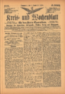 Kreis- und Wochenblatt für den Kreis Czarnikau: Anzeiger für Czarnikau, Schönlanke, Filehne, Kreuz, und Umgegend. 1899.09.02 Jg.47 Nr102