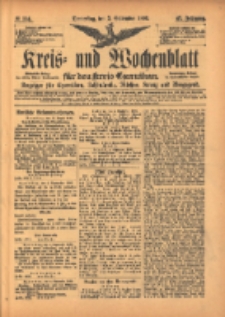 Kreis- und Wochenblatt für den Kreis Czarnikau: Anzeiger für Czarnikau, Schönlanke, Filehne, Kreuz, und Umgegend. 1899.09.07 Jg.47 Nr104