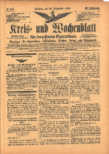 Kreis- und Wochenblatt für den Kreis Czarnikau: Anzeiger für Czarnikau, Schönlanke, Filehne, Kreuz, und Umgegend. 1899.09.19 Jg.47 Nr109