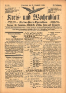Kreis- und Wochenblatt für den Kreis Czarnikau: Anzeiger für Czarnikau, Schönlanke, Filehne, Kreuz, und Umgegend. 1899.09.23 Jg.47 Nr111
