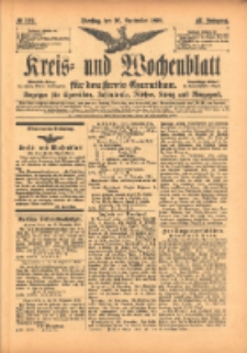 Kreis- und Wochenblatt für den Kreis Czarnikau: Anzeiger für Czarnikau, Schönlanke, Filehne, Kreuz, und Umgegend. 1899.09.26 Jg.47 Nr112