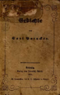 Gedichte / von Carl Parucker.