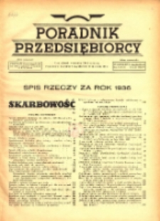 Poradnik Przedsiębiorcy: spis rzeczy za rok 1936
