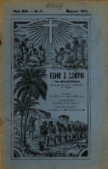 Echo z Afryki : pismo miesięczne illustrowane dla poparcia misyj katolickich w Afryce. 1913, nr 3