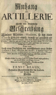 Novissimum fundamentum et praxis artilleriae [...] Zum andern mahlherausgegeben [...]. T. 2, Anhang zur artillerie [...]