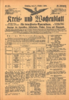 Kreis- und Wochenblatt für den Kreis Czarnikau: Anzeiger für Czarnikau, Schönlanke, Filehne, Kreuz, und Umgegend. 1899.10.17 Jg.47 Nr121