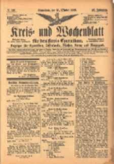 Kreis- und Wochenblatt für den Kreis Czarnikau: Anzeiger für Czarnikau, Schönlanke, Filehne, Kreuz, und Umgegend. 1899.10.21 Jg.47 Nr123