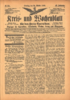 Kreis- und Wochenblatt für den Kreis Czarnikau: Anzeiger für Czarnikau, Schönlanke, Filehne, Kreuz, und Umgegend. 1899.10.24 Jg.47 Nr124