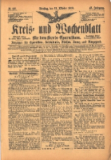 Kreis- und Wochenblatt für den Kreis Czarnikau: Anzeiger für Czarnikau, Schönlanke, Filehne, Kreuz, und Umgegend. 1899.10.31 Jg.47 Nr127
