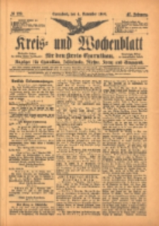 Kreis- und Wochenblatt für den Kreis Czarnikau: Anzeiger für Czarnikau, Schönlanke, Filehne, Kreuz, und Umgegend. 1899.11.04 Jg.47 Nr129