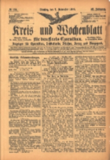 Kreis- und Wochenblatt für den Kreis Czarnikau: Anzeiger für Czarnikau, Schönlanke, Filehne, Kreuz, und Umgegend. 1899.11.07 Jg.47 Nr130