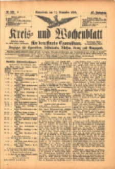 Kreis- und Wochenblatt für den Kreis Czarnikau: Anzeiger für Czarnikau, Schönlanke, Filehne, Kreuz, und Umgegend. 1899.11.11 Jg.47 Nr132