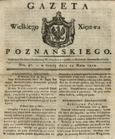 Gazeta Wielkiego Xięstwa Poznańskiego 1822.05.22 Nr41