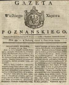 Gazeta Wielkiego Xięstwa Poznańskiego 1822.06.01 Nr44