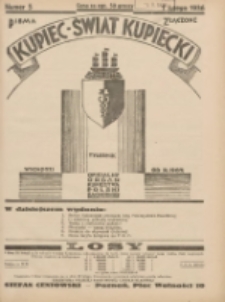 Kupiec-Świat Kupiecki; pisma złączone; oficjalny organ kupiectwa Polski Zachodniej 1936.02.01 R.30 Nr5