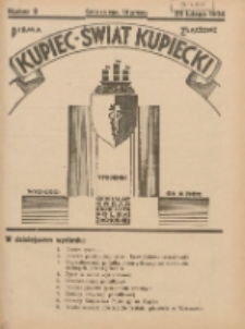 Kupiec-Świat Kupiecki; pisma złączone; oficjalny organ kupiectwa Polski Zachodniej 1936.02.28 R.30 Nr9