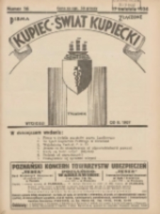 Kupiec-Świat Kupiecki; pisma złączone; oficjalny organ kupiectwa Polski Zachodniej 1936.04.17 R.30 Nr16