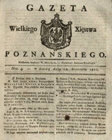 Gazeta Wielkiego Xięstwa Poznańskiego 1820.01.12 Nr4