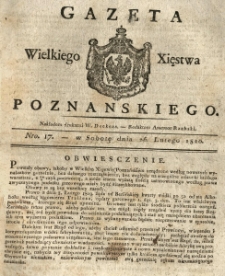 Gazeta Wielkiego Xięstwa Poznańskiego 1820.02.26 Nr17