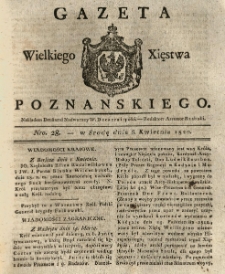 Gazeta Wielkiego Xięstwa Poznańskiego 1820.04.05 Nr28