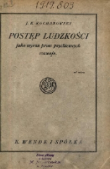 Postęp ludzkości jako wyraz praw psychicznych rozwoju