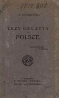Trzy odczyty o Polsce