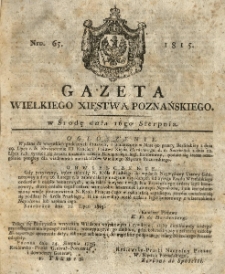 Gazeta Wielkiego Xięstwa Poznańskiego 1815.08.16 Nr65