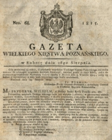 Gazeta Wielkiego Xięstwa Poznańskiego 1815.08.26 Nr68