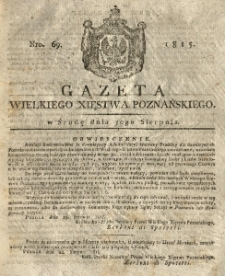 Gazeta Wielkiego Xięstwa Poznańskiego 1815.08.30 Nr69