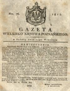 Gazeta Wielkiego Xięstwa Poznańskiego 1815.09.23 Nr76