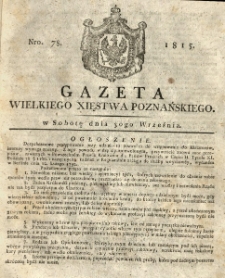 Gazeta Wielkiego Xięstwa Poznańskiego 1815.09.30 Nr78