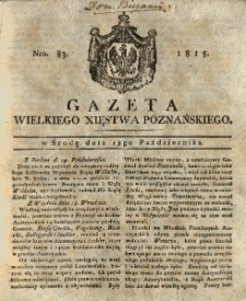 Gazeta Wielkiego Xięstwa Poznańskiego 1815.10.18 Nr83