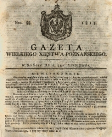 Gazeta Wielkiego Xięstwa Poznańskiego 1815.11.04 Nr88